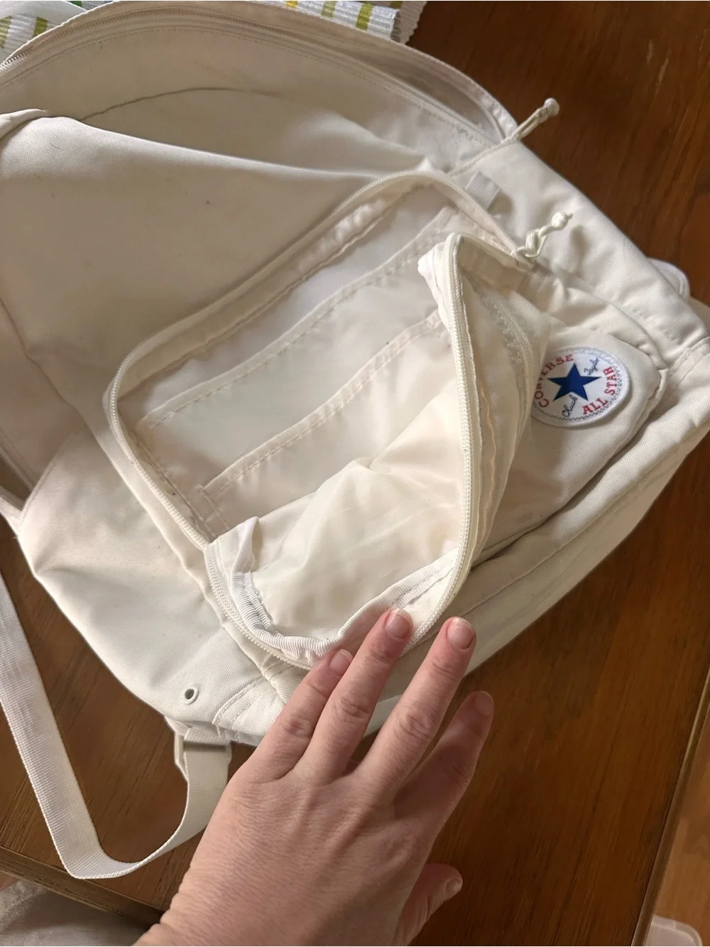 Converse Cream Canvas Backpack